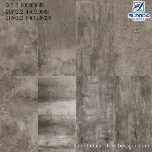 Various size dark grey compound paving design cement look glazed mat finish porcelian floor tiles